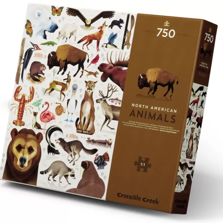 Crocodile Creek Puzzles Dès 8 Ans, 500 Pcs Et +<Puzzle 'Animaux D'Amerique Du Nord' 750 Pcs