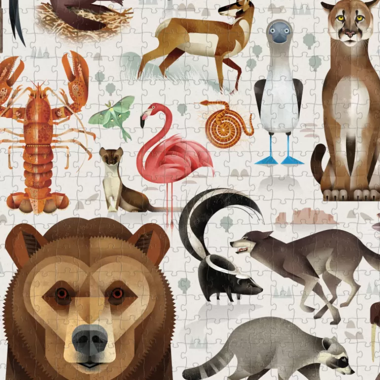 Crocodile Creek Puzzles Dès 8 Ans, 500 Pcs Et +<Puzzle 'Animaux D'Amerique Du Nord' 750 Pcs