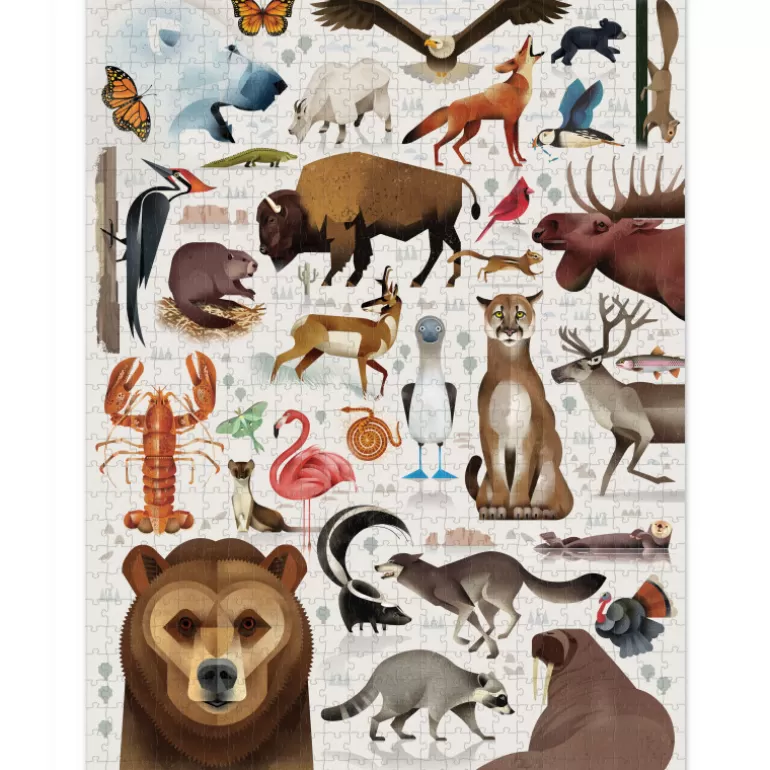 Crocodile Creek Puzzles Dès 8 Ans, 500 Pcs Et +<Puzzle 'Animaux D'Amerique Du Nord' 750 Pcs
