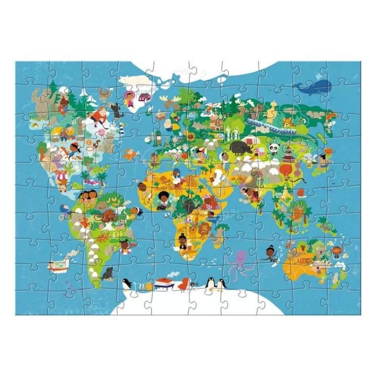 HABA Puzzles Dès 6 Ans, 100 Pcs<Puzzle Carte Du Monde 100 Pcs 302003