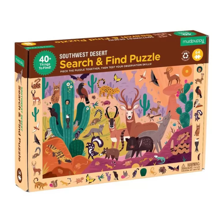 Mudpuppy Puzzles Dès 5 Ans, 54 Pcs<Puzzle 'Cherche & Trouve' Animaux Du Desert 64 Pcs