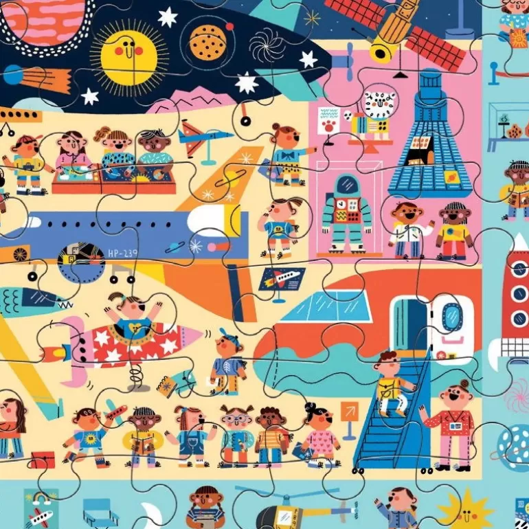 Mudpuppy Puzzles Dès 5 Ans, 54 Pcs<Puzzle 'Cherche & Trouve' Musee De L'Air Et De L'Espace 64 Pcs