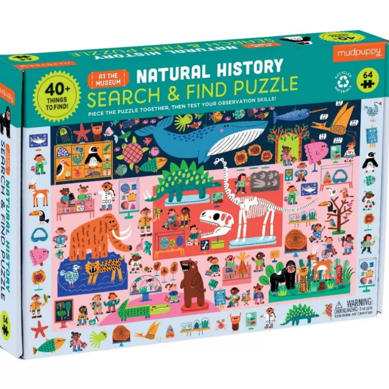 Mudpuppy Puzzles Dès 5 Ans, 54 Pcs<Puzzle 'Cherche & Trouve' Musee D'Histoire Naturelle 64 Pcs