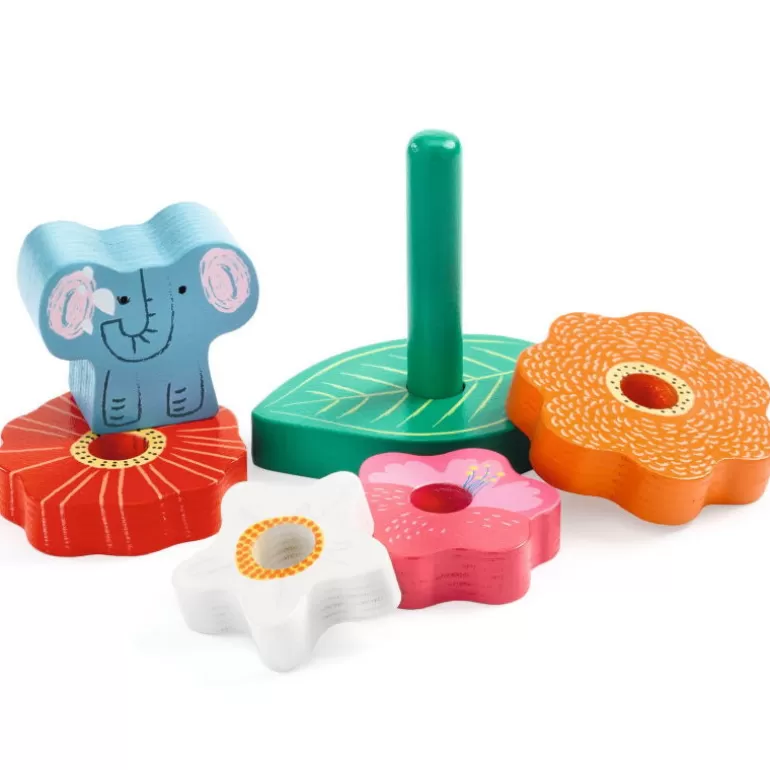 Djeco Puzzle Djeco<Puzzle D'Encastrement Et Jeu D'Empilement "Puzz & Stack Happy" 1074