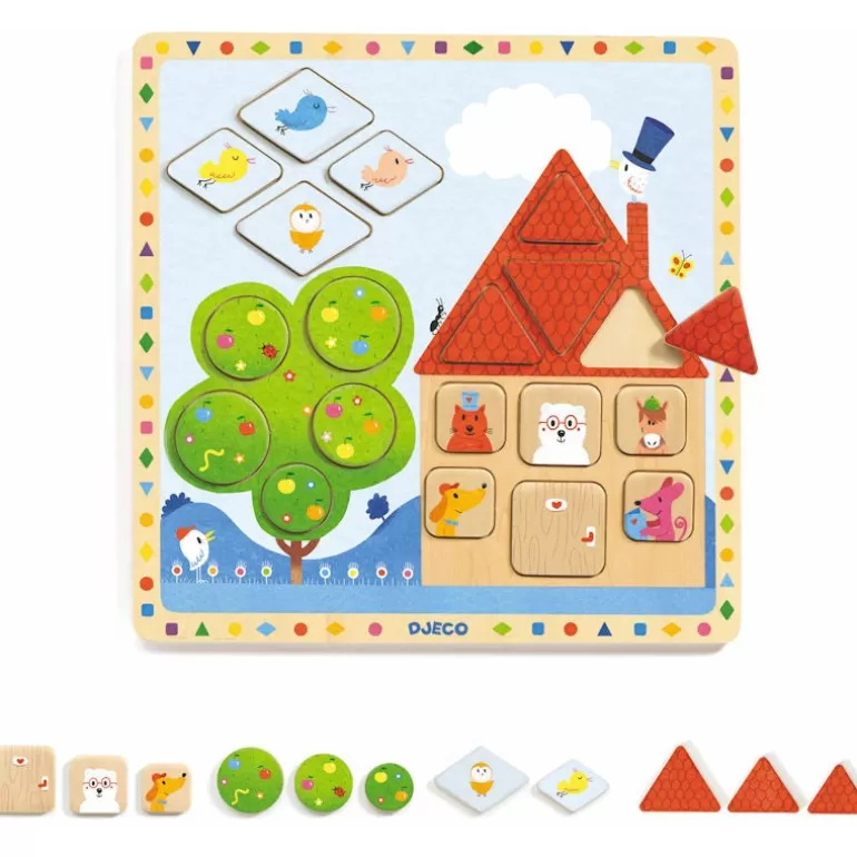 Djeco Puzzle Djeco<Puzzle Educatif En Bois "Ludigeo" 1803