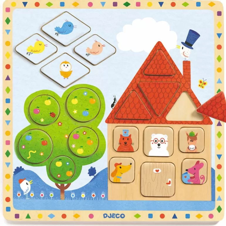 Djeco Puzzle Djeco<Puzzle Educatif En Bois "Ludigeo" 1803