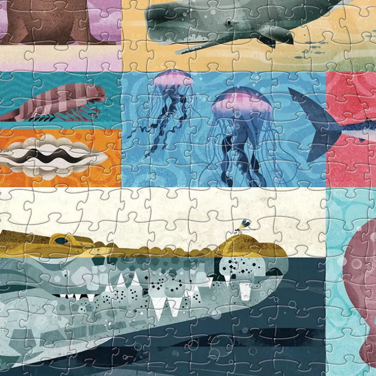 Crocodile Creek Puzzles Dès 8 Ans, 500 Pcs Et +<Puzzle Famille 'Les Geants De La Mer' 500 Pcs