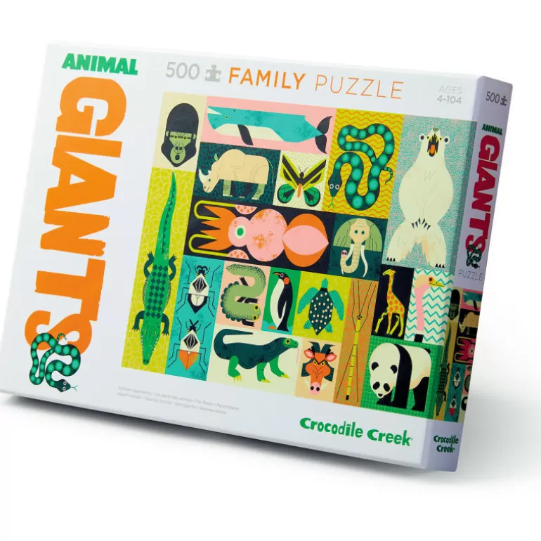 Crocodile Creek Puzzles Dès 8 Ans, 500 Pcs Et +<Puzzle Famille 'Les Geants Des Animaux' 500 Pcs