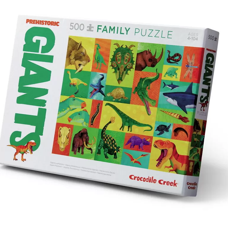 Crocodile Creek Puzzles Dès 8 Ans, 500 Pcs Et +<Puzzle Famille 'Les Geants Prehistoriques' 500 Pcs