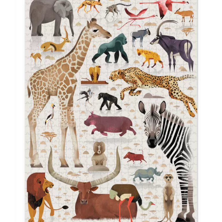 Crocodile Creek Puzzles Dès 8 Ans, 500 Pcs Et +<Puzzle 'Les Animaux D'Afrique' 750 Pcs