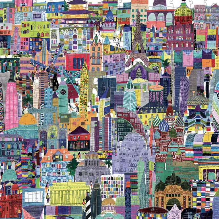 Crocodile Creek Puzzles Dès 8 Ans, 500 Pcs Et +<Puzzle 'Les Batiments Celebres Du Monde' 1000 Pcs