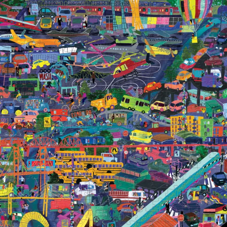 Crocodile Creek Puzzles Dès 8 Ans, 500 Pcs Et +<Puzzle 'Les Transports Du Monde' 1000 Pcs