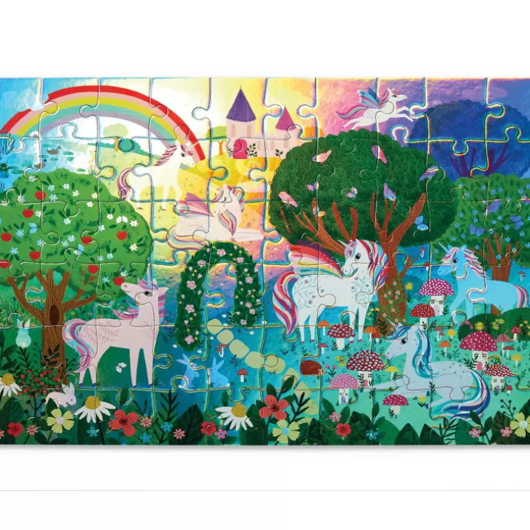 Crocodile Creek Puzzles Dès 5 Ans, 54 Pcs<Puzzle Metallise "Licornes" 60 Pcs