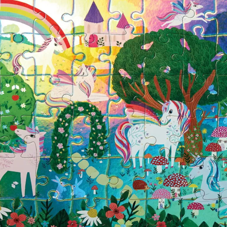 Crocodile Creek Puzzles Dès 5 Ans, 54 Pcs<Puzzle Metallise "Licornes" 60 Pcs