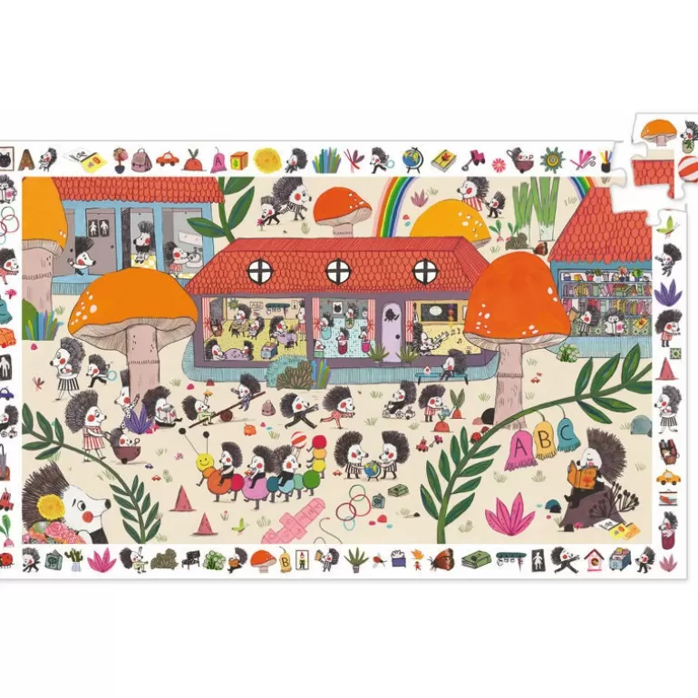 Djeco Puzzles Djeco<Puzzle Observation 'L'Ecole Des Herissons' 35 Pcs 7595