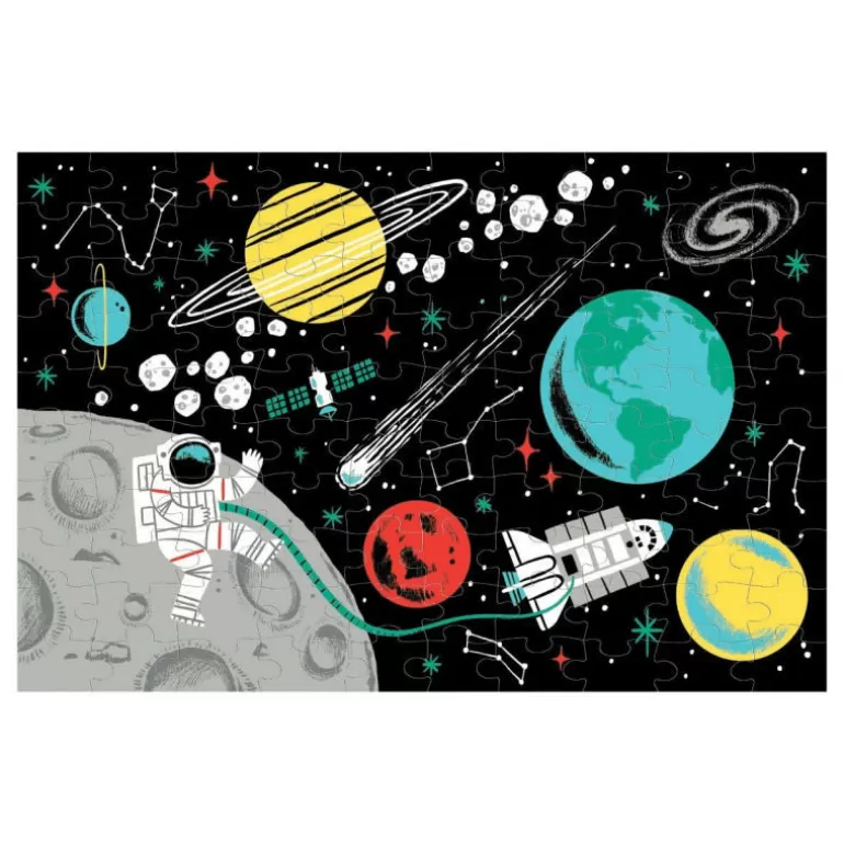 Mudpuppy Puzzles Dès 6 Ans, 100 Pcs<Puzzle Qui Brille Dans Le Noir 'Cosmos' 100 Pcs