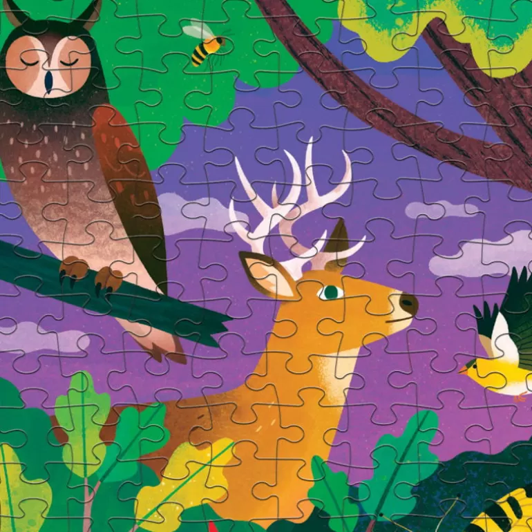 Mudpuppy Puzzles Dès 8 Ans, 500 Pcs Et +<Puzzle Qui Brille Dans Le Noir "Foret" 500 Pcs