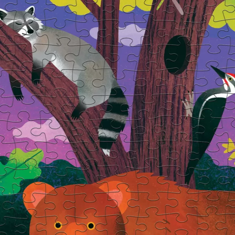 Mudpuppy Puzzles Dès 8 Ans, 500 Pcs Et +<Puzzle Qui Brille Dans Le Noir "Foret" 500 Pcs