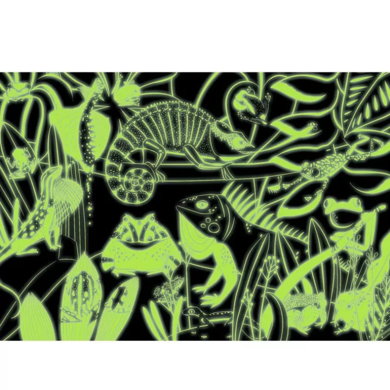 Mudpuppy Puzzles Dès 6 Ans, 100 Pcs<Puzzle Qui Brille Dans Le Noir 'Grenouilles Et Lezards' 100 Pcs