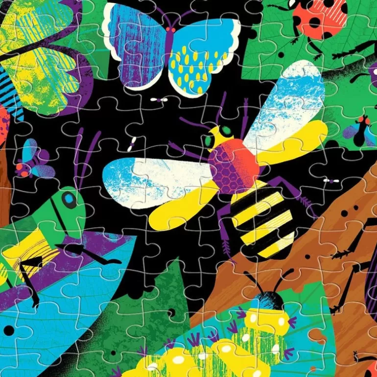 Mudpuppy Puzzles Dès 6 Ans, 100 Pcs<Puzzle Qui Brille Dans Le Noir 'Incroyables Insectes' 100 Pcs