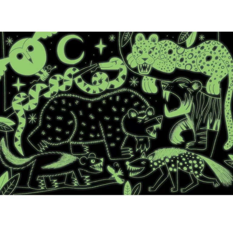 Mudpuppy Puzzles Dès 6 Ans, 100 Pcs<Puzzle Qui Brille Dans Le Noir 'Predateurs' 100 Pcs