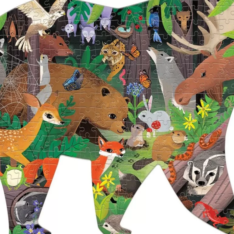 Mudpuppy Puzzles Dès 7 Ans, 200 À 400 Pcs<Puzzle Silhouette 300 Pcs 'Animaux De La Foret'