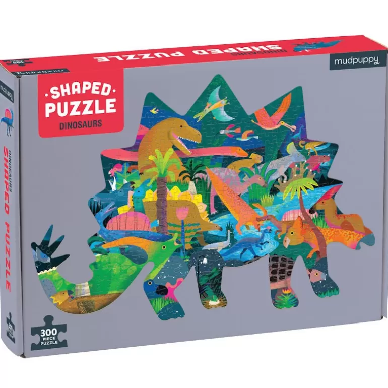 Mudpuppy Puzzles Dès 7 Ans, 200 À 400 Pcs<Puzzle Silhouette 300 Pcs 'Dinosaures'