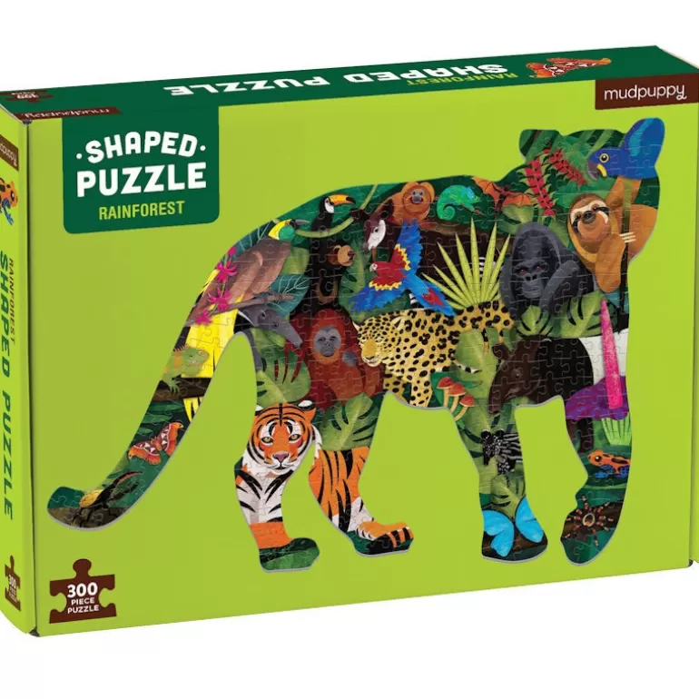 Mudpuppy Puzzles Dès 7 Ans, 200 À 400 Pcs<Puzzle Silhouette 300 Pcs 'Foret Tropicale'