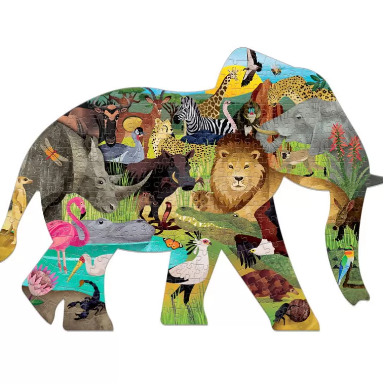 Mudpuppy Puzzles Dès 7 Ans, 200 À 400 Pcs<Puzzle Silhouette 300 Pcs 'Safari Africain'