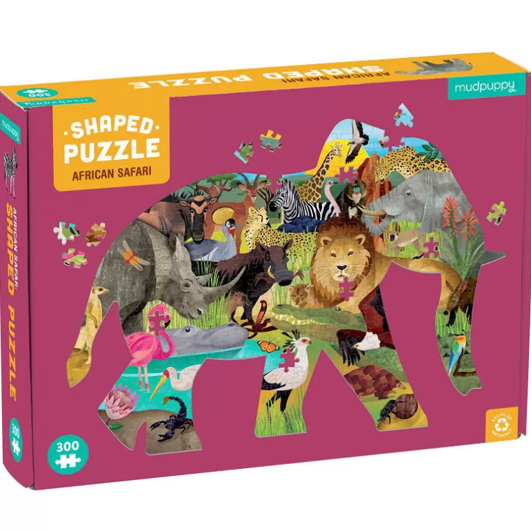 Mudpuppy Puzzles Dès 7 Ans, 200 À 400 Pcs<Puzzle Silhouette 300 Pcs 'Safari Africain'