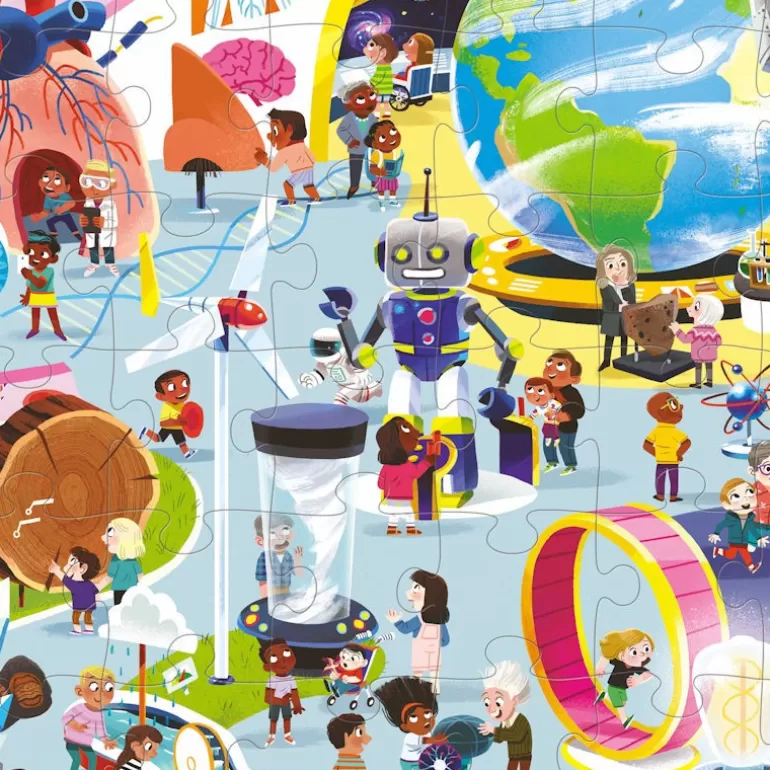 Crocodile Creek Puzzles Dès 5 Ans, 54 Pcs<Puzzle 'Une Journee Au Musee Des Sciences' 48 Pcs