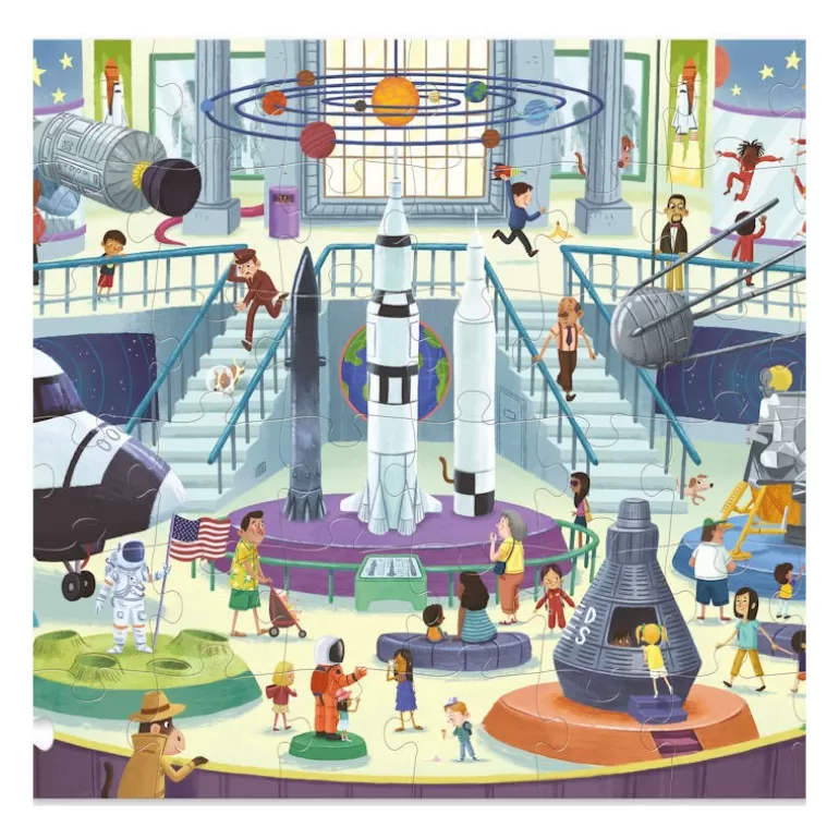 Crocodile Creek Puzzles Dès 5 Ans, 54 Pcs<Puzzle Une Journee Au Musee 'Espace' 48 Pcs