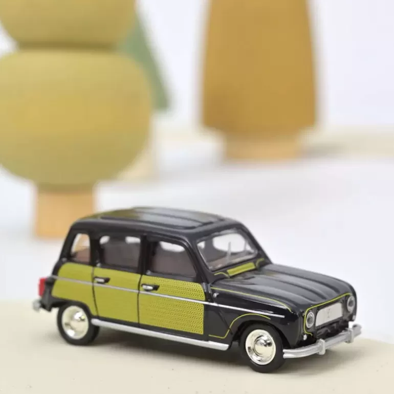 NOREV Jouets Garage, Voitures<Renault 4 'Parisienne' Noire & Jaune 1963 _ 1/64