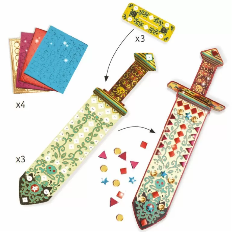 Djeco Décoration Enfants<Sabres Mosaïques A Décorer "Comme Un Pirate" Diy 7902