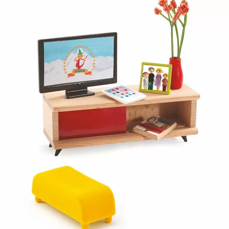 Djeco Maison De Poupee En Bois<Salon Televison 7827