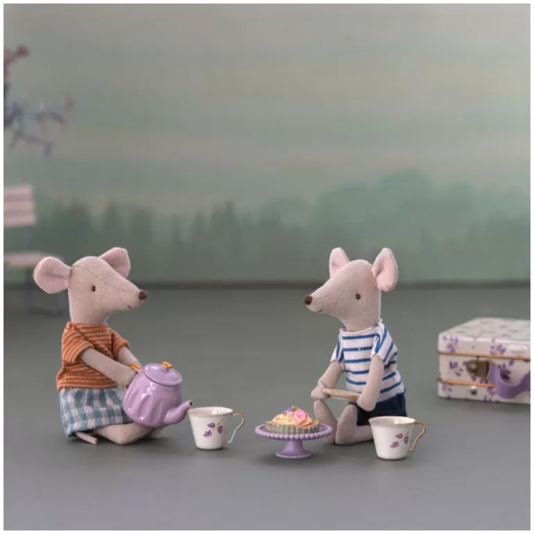 Maileg Maison De Poupee En Bois<Service A The "Plaisir De L'Apres-Midi - Madelaine Violette" Pour Souris