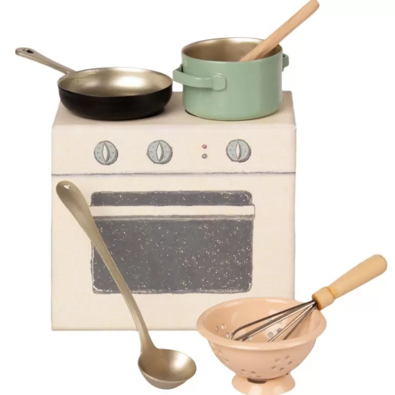 Maileg Maison De Poupee En Bois<Set De Cuisine Pour Souris