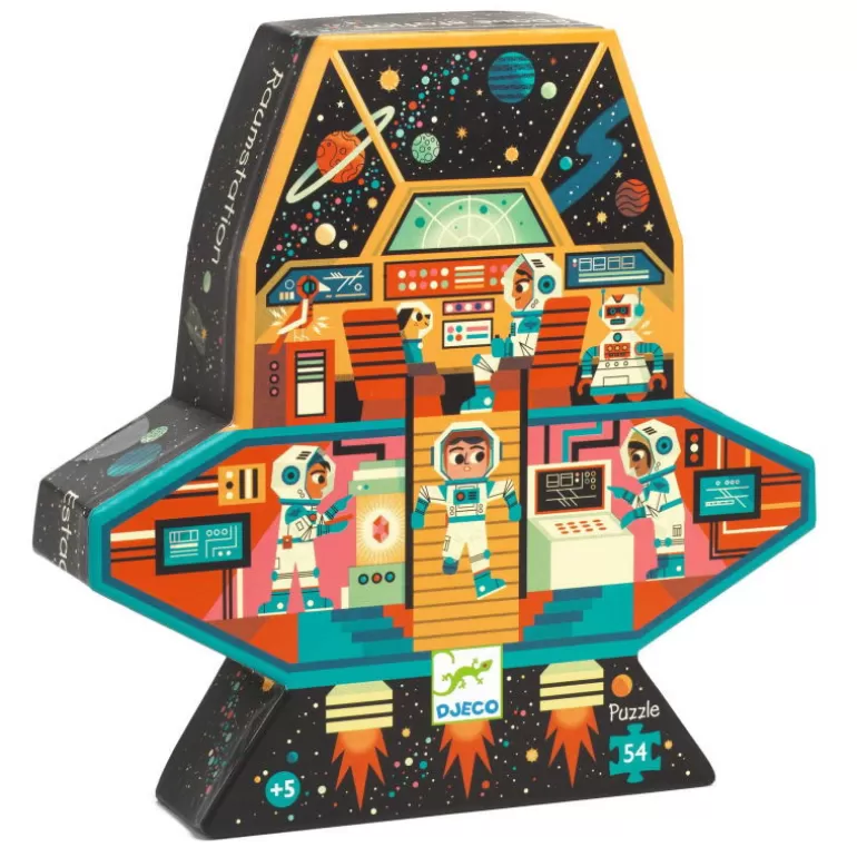 Djeco Puzzle Djeco<Station Spatiale, Puzzle 54 Pcs Silhouette 7291