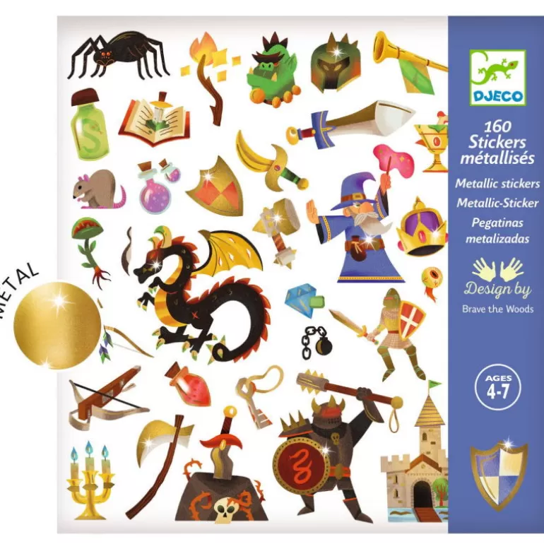 Djeco Autocollants Et Décalcomanies<Stickers Metallises "Medieval Fantastique" 9277