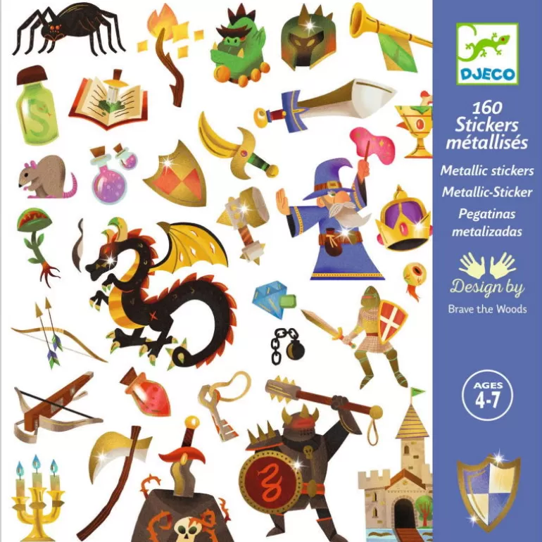 Djeco Autocollants Et Décalcomanies<Stickers Metallises "Medieval Fantastique" 9277