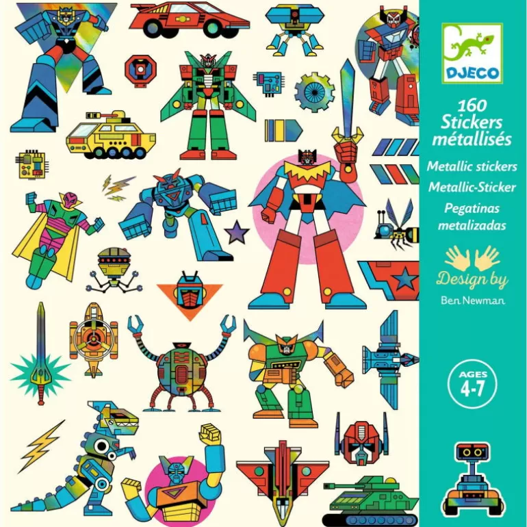 Djeco Autocollants Et Décalcomanies<Stickers Metallises "Robots" 9276