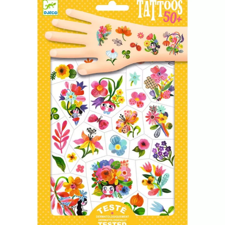 Djeco Tatouages Enfants, Maquillage<Tatouages 'Aqua Flor' 9616