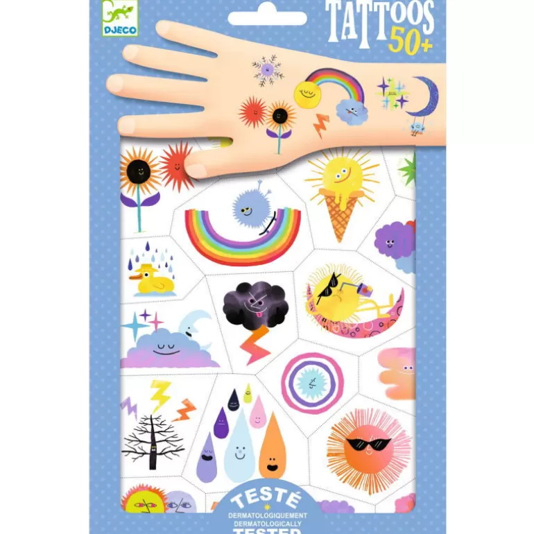 Djeco Tatouages Enfants, Maquillage<Tatouages 'Emojis Meteo' 9613