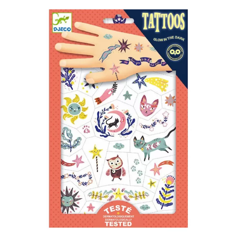 Djeco Tatouages Enfants, Maquillage<Tatouages Phosphorescents 'Sweet Dreams' 9592