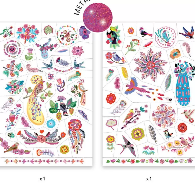 Djeco Tatouages Enfants, Maquillage<Tatouages 'Plume Color' 9615