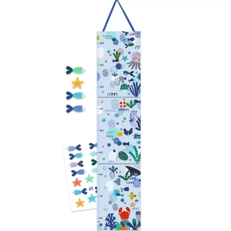 Djeco Little Big Room By Djeco<Toise En Carton "Vie Aquatique" 4050