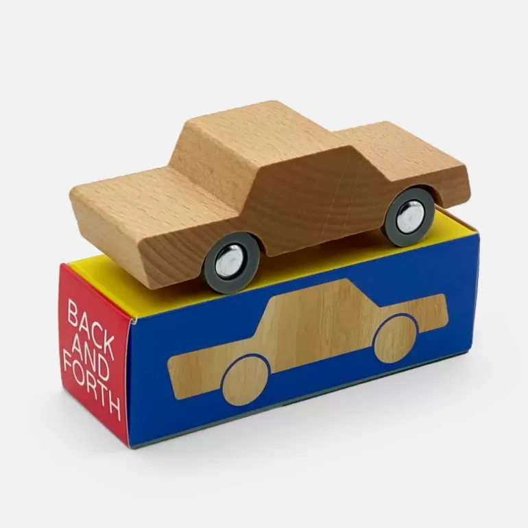 Waytoplay Toys Circuits De Routes Waytoplay<Voiture En Bois Naturel Waytoplay "Back And Forth"