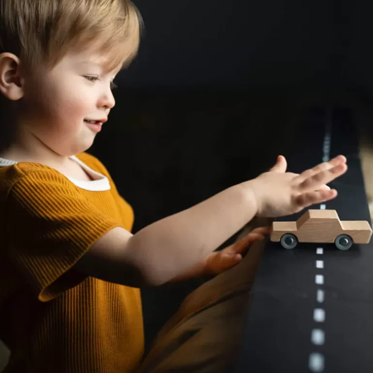 Waytoplay Toys Circuits De Routes Waytoplay<Voiture En Bois Naturel Waytoplay "Back And Forth"