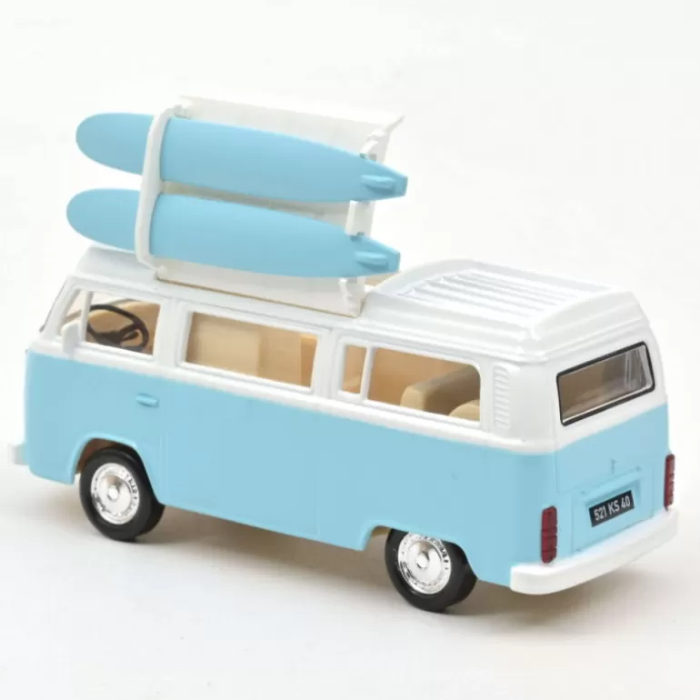 NOREV Jouets Garage, Voitures<Volkswagen Combi T2B Camper Van 1973 Bleu Clair 1-43Eme