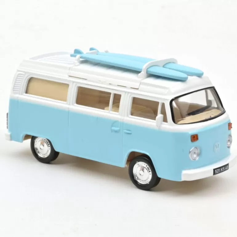 NOREV Jouets Garage, Voitures<Volkswagen Combi T2B Camper Van 1973 Bleu Clair 1-43Eme